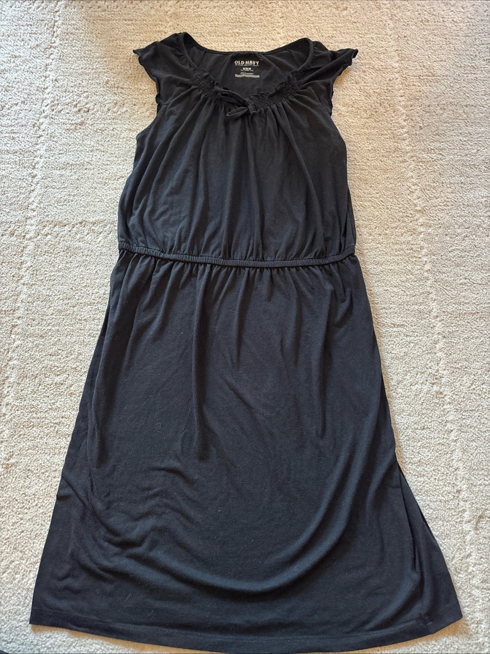 Black old Navy sleeveless elastic waist dress size medium